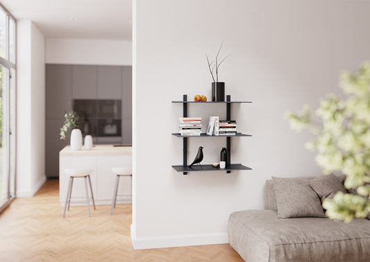 Wandregal Midi 87,5 x 80 cm 3 Böden