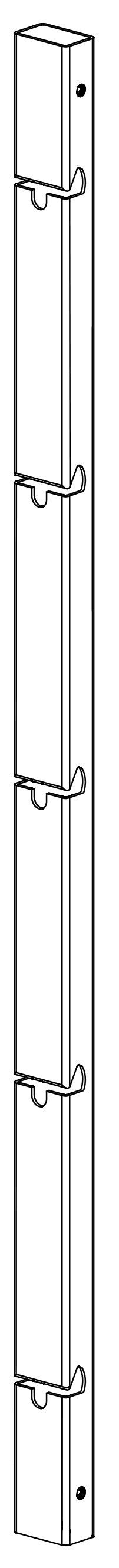 Wandschiene 5 Löcher 87,5 cm